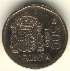 Coin E62 Spain 500 Pesetas 1989 Aluminium-Bronze KM-831 - Picture 1 of 2