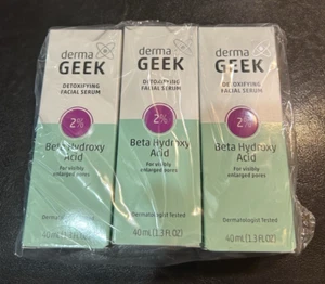dermaGEEK entgiftendes Gesichtsserum Beta-Hydroxysäure 1,3 flüssige Unzen 3 Boxen - Bild 1 von 2