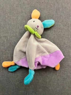 Tout Petits Schmusetuch Kuscheltuch Baby Schnuffeltuch Hase bunt - Bild 1 von 2