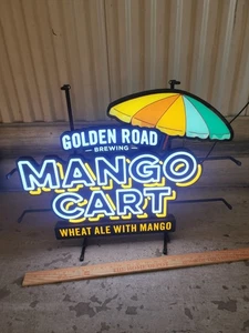 GOLDEN ROAD BREWING COMPANY LED MANGOWAGEN BELEUCHTETES SCHILD MANN HÖHLE DEKOR NEU - Bild 1 von 5