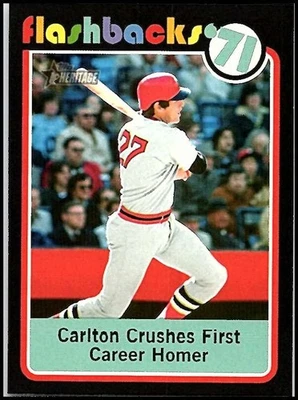2020 Heritage Baseball Flashbacks #BF-9 Carlton Fisk Boston  ID:62296 - Image 1 of 2