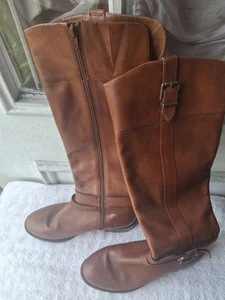 International Concepts Ladies Hi Top Boots Size 7m Full Side Zip Double... - Picture 1 of 8