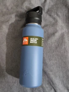 Botella de agua aislada de acero inoxidable Ozark Trail 40 fl oz tapa giratoria azul - Imagen 1 de 2