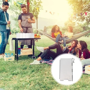  3 Sets Outdoor Camping Windshield Alloy Folding Windscreen Cooker Stove for - Picture 1 of 12