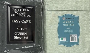 Queen New 4 Piece Sheet Set Easy Care -Choice Color - Picture 1 of 5