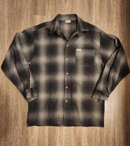 CalTop Herren Langarmhemd mit großen Knöpfen kariert schwarz - Bild 1 von 4