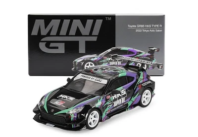 Mini-GT 1:64 TOYOTA GR86 HKS TYPE R 2022 TOKYO AUTO SALON Diecast Model - Image 1 of 4