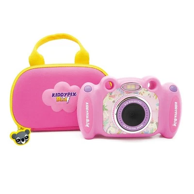 Kiddypix 'Blizz' Kinderkamera mit Webcam-Funktion, gummierte Außenseite pink - Bild 1 von 4