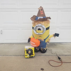 Gemmy 3.5ft Airblown Inflatable Minion Stuart Thanksgiving Banner Universal Read - Picture 1 of 24