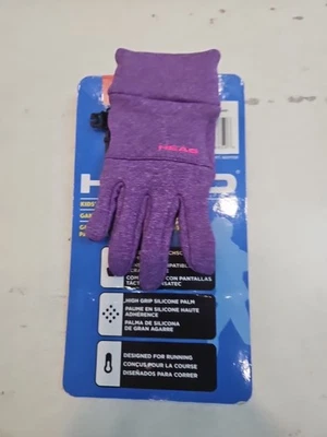 HEAD Youth Sensatec Running Gloves Violet/Morado MEDIUM M Sz 6 to 10 - Image 1 of 4