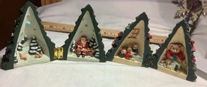 Set Of Two 3” X 2.5” Christmas Trees With Surprises Inside - Picture 1 of 12