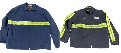 Reflective Insulated Panel Jacket Red Kap Hi Vis HV Visibility Used Work Coat - Image 1 of 4