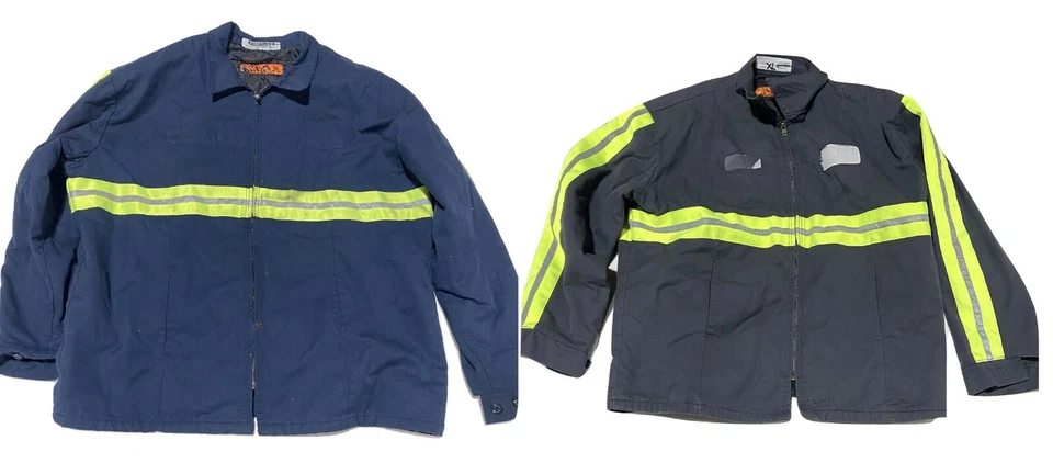 Reflective Insulated Panel Jacket Red Kap Hi Vis HV Visibility Used Work Coat - Image 1 of 4