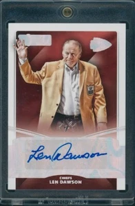 2015 Donruss Signature Series Lava Flow #377 Len Dawson Chiefs 1/1 Auto - Picture 1 of 2
