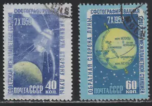 Russia 1960 SC# 2309 - 2310 - Lunik 3 Photographing Far Side of Moon Used # 220 - Picture 1 of 2