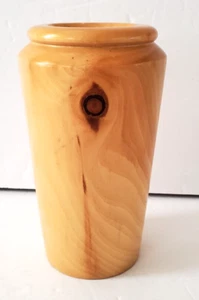 Nature Turns Wooden Vase Creations In Aspen Colorada Wood Nice Hand Turned 6.5" - Picture 1 of 14