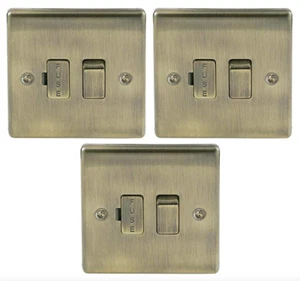 Set of 3 x BG Nexus NAB50 Antique Brass Switched Fused Spur Connection Unit 13A - Picture 1 of 1