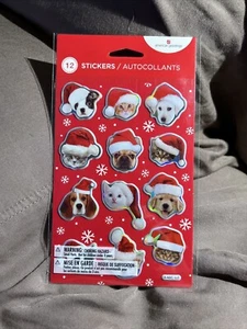 American Greetings Weihnachten Hund und Katze 12 Aufkleber NEU - Bild 1 von 23