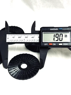 100-Pk Grooved Serrated Plastic Washer Spacer 50mm for furniture legs