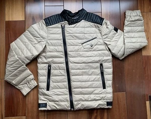 Just Roberto Cavalli Down Jacket Leather Accents - Rare ! - Picture 1 of 24