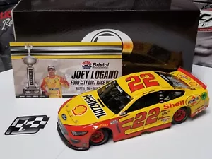 Joey Logano 2021 Lionel #22 Pennzoil/Shell Bristol Dirt Raced Win ELITE 1/24 - Picture 1 of 6