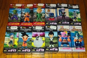 Lote de 12 figuras Dragon Ball Z Banpresto WCF Vegeta Goku Piccolo Freezer Jaco - Imagen 1 de 1
