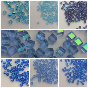 Preciosa Beads, Faceted, 3mm, 4mm, Round, Cube, Czech Glass - Picture 1 of 14