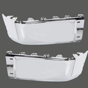 For 07-13 Silverado Sierra 1500 2500HD 3500HD LH&RH Rear Bumper End Caps Chrome - Picture 1 of 18