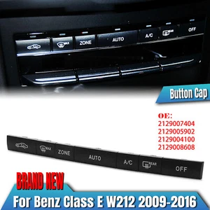 7pcs Dashboard A/C Switch Button Cap Black For Benz E Class W212 2009-16 Base - Picture 1 of 24