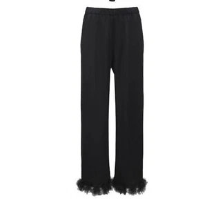New! For Love and Lemons 3D Floral Trim pajama Bottoms black 31594 - Picture 1 of 10