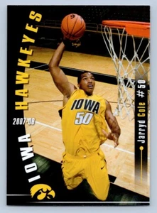 Tarjeta de baloncesto universitario Jarryd Cole 2007-08 Panchero's Iowa Hawkeyes - Imagen 1 de 2