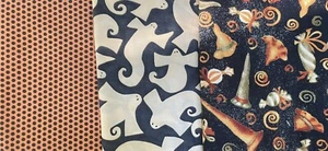 3 NOVELTY HALLOWEEN PRINTS 100% COTTON FABRIC - Picture 1 of 1