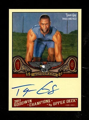 2011 Goodwin Champions TYSON GAY Track and Field Olympic Sprinter USA Autograph - Image 1 of 2