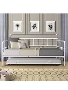 DHP Bombay Full Size Metal Daybed Frame and Twin Size Trundle in Bronze