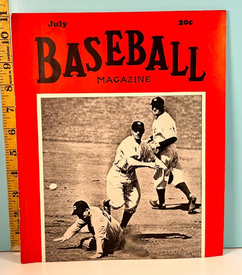 🔥 Revista de beisebol de julho de 1938 Frankie Crosetti Yankees capa ALTA QUALIDADE! 🔥 - Imagem 1 de 2