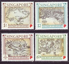Ensemble carte ancienne de Singapour 1996 SC 747-750 MNH