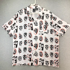 Friday the 13th Button Up Shirt Men's Size 3XL Short Sleeve Jason All Over Print - Picture 1 of 6