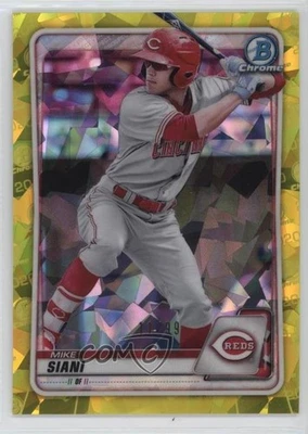 2020 Bowman Chrome Draft Sapphire Edition Yellow /99 Mike Siani #BD-7 - Image 1 of 2
