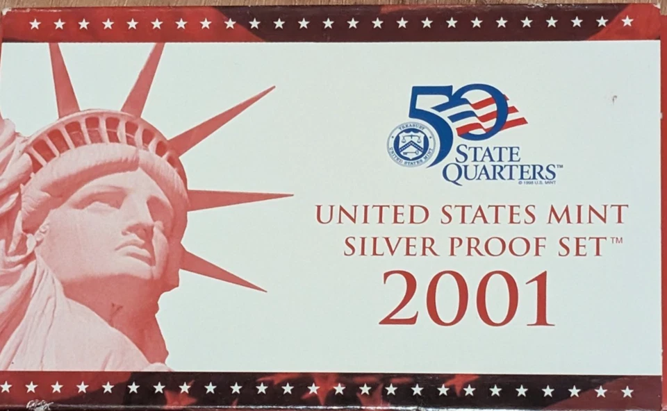 2001 U.S. Mint Silver Proof Set – Complete with COA & Original Box - Image 1 of 1