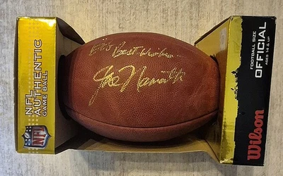 Jets JOE NAMATH Signed Autographed Full Size Wilson On Field NFL Football  - Image 1 of 4