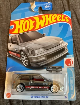 Hot Wheels Zamac '90 Honda Civic EF. HW J-IMPORTS SERIES, #7/10 - Imagem 1 de 4