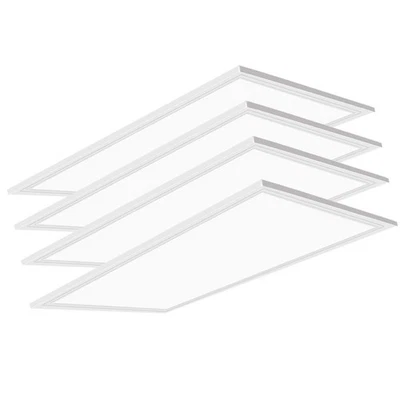4 Pack 2x4 LED Flat Panel Light Fixture, 7800 LM Daylight 2x4 FT LED Light Fi... - Image 1 of 4