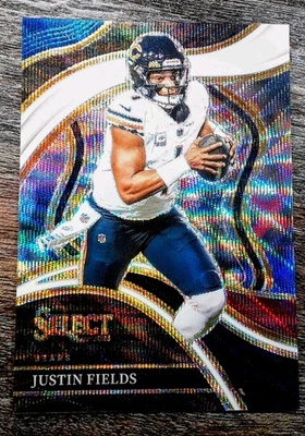 2023 Panini Select Football #249 Justin Fields Tri-Color Prizms /149 - Image 1 of 2