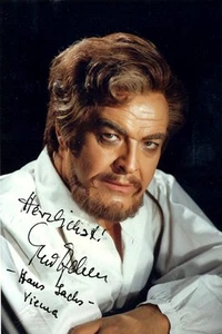 Foto firmada barítono ópera THEO ADAM como Hans Sachs en Viena - Imagen 1 de 1