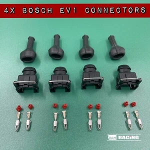 4 x Fuel injector connector plug bosch EV1 Amp Junior Power Timer 2 pin Superb - Picture 1 of 2