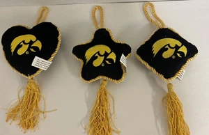 Iowa Hawkeyes NCAA 3 Piece Plush Pillow Ornament Set - Picture 1 of 1