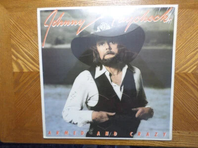 FACTORY SEALED epic LP RECORD/JOHNNY PAYCHECK/ARMED AND CRAZY/1978 COUNTRY - Image 1 of 2