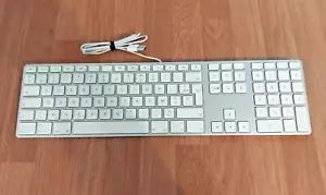 Genuine Apple Extended Keyboard A1243 Wired Aluminum QWERTZ (GERMAN) White - Picture 1 of 10