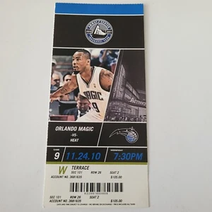 Orlando Magic Ticket Stub vs Miami Heat Nov 24, 2010 - Picture 1 of 3