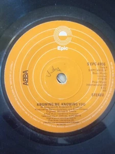 ABBA KNOWING ME KNOWING YOU 1977 UK EPIC 7" 45 S EPC 4955 - Picture 1 of 1